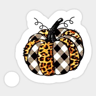 Plaid Pumpkin Sticker